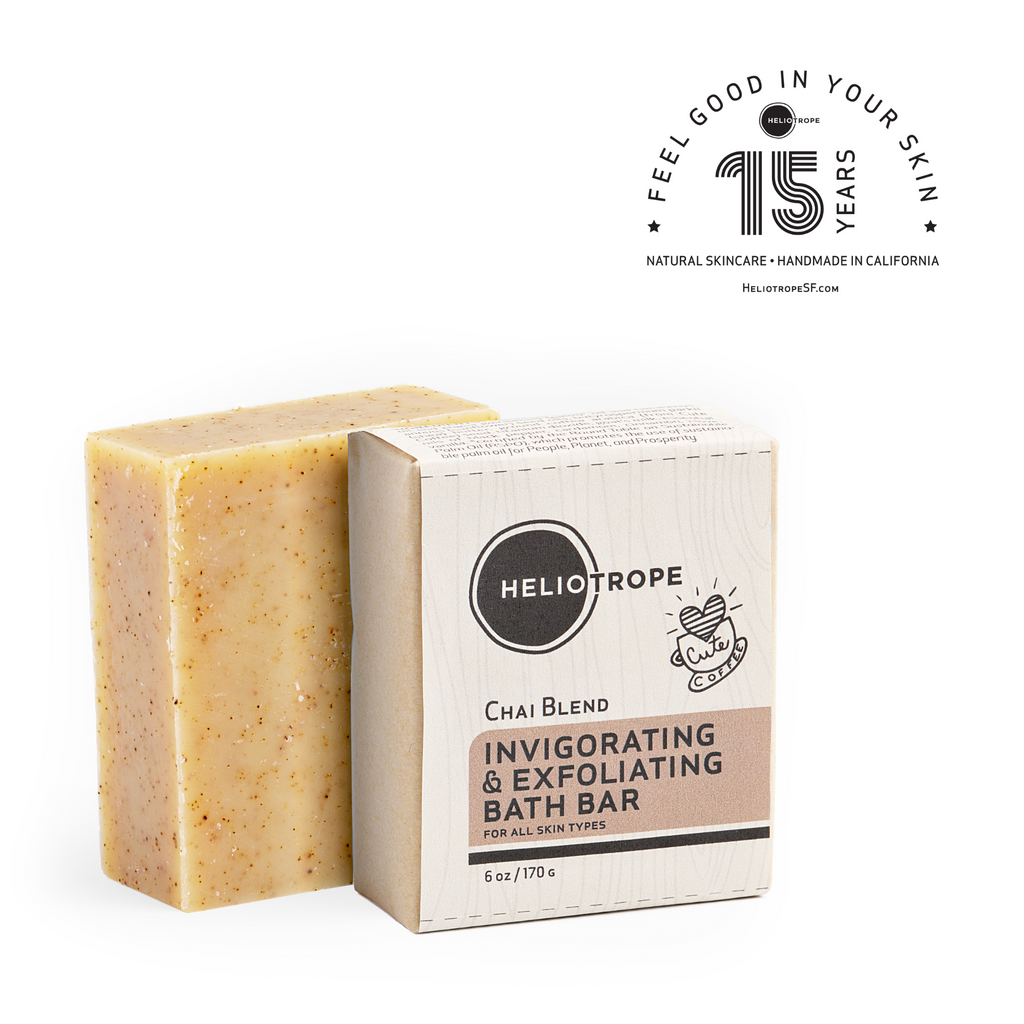 invigorating exfoliating bath bar chai coffee cute 15th anniversary
