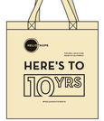heliotrope natural cotton tote bag