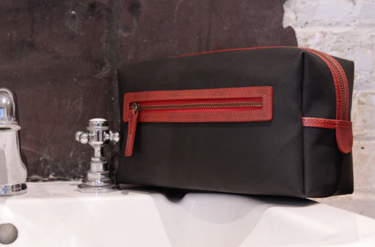 recycled fire hose dopp kits black