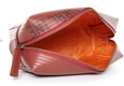 recycled fire hose dopp kits red lining