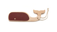 Wooden Whale Nail Brush & Foot File