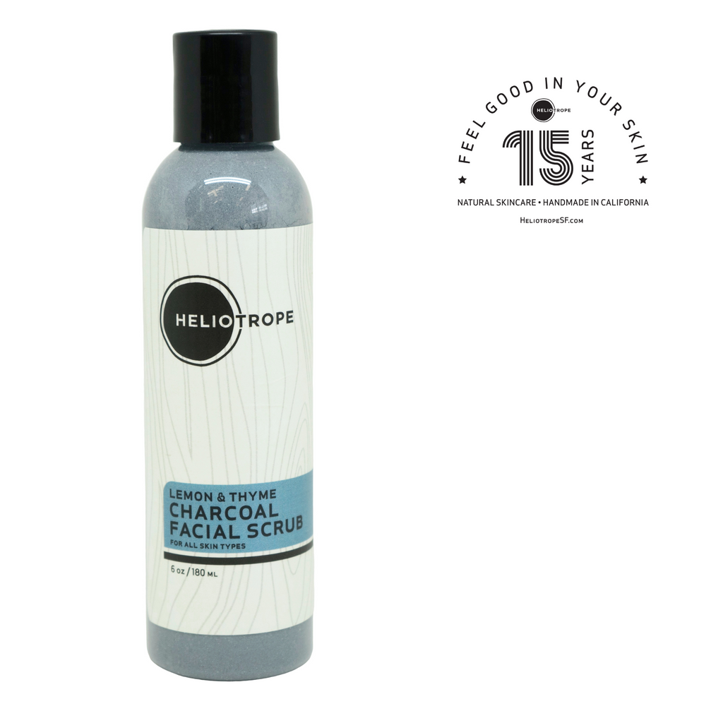 best face scrub charcoal essential oils lemon thyme 15th anniversary
