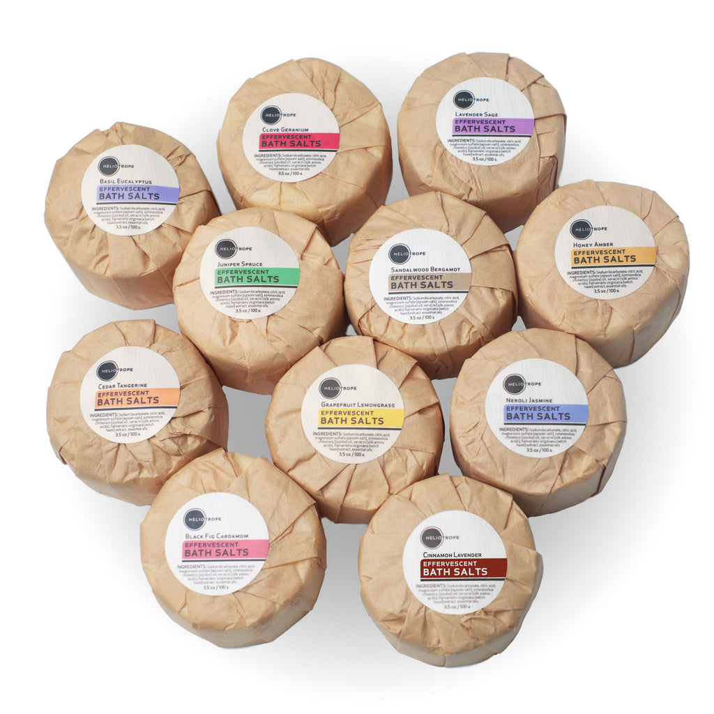Effervescent Bath Salts w/Jojoba & Silk Proteins fizzy bath bombs