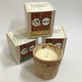 artist sherry olsen faux bois soy candle limited edition - vessel can be reused after candle is gone!