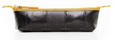 recycled fire hose cosmetic case black yellow 