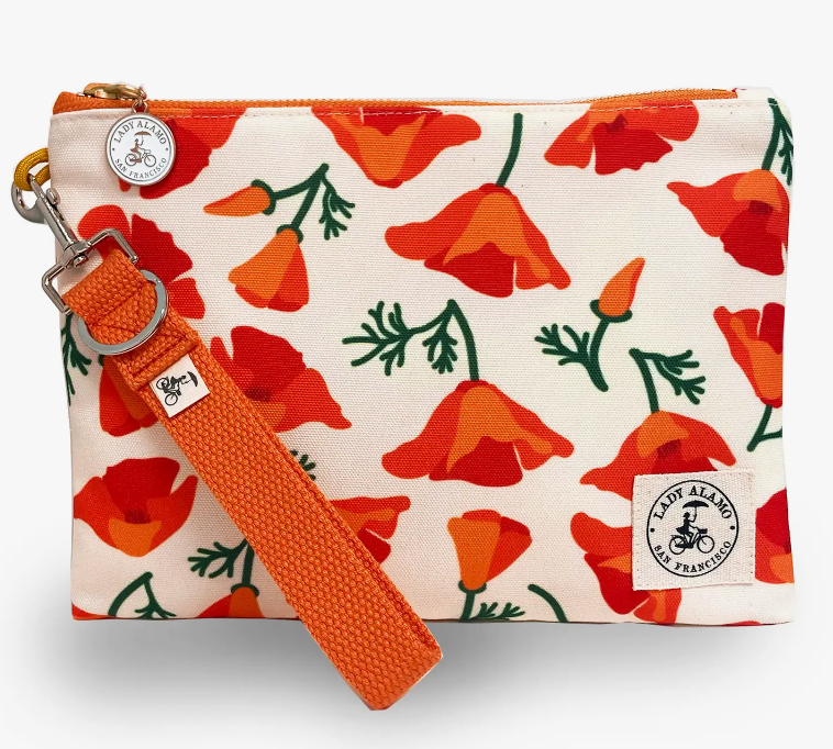 wristlet zipper cosmetic pouch lady alamo