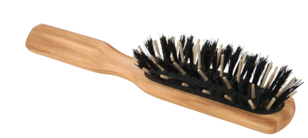 redecker olivewood hair brush with boar bristles