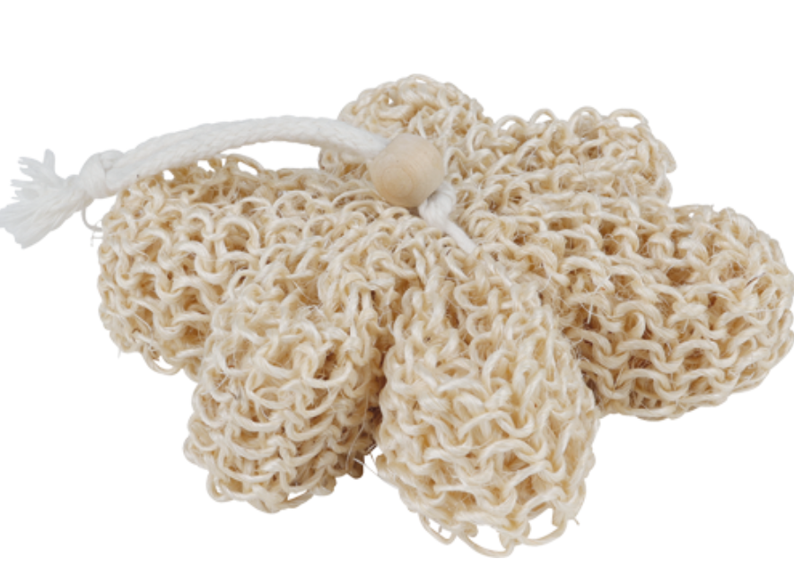 sisal bath puff flower