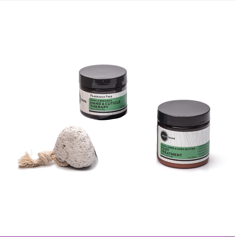 mani pedi foot cream hand cream pumice box kit