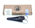 grooming scissors with leather pouch