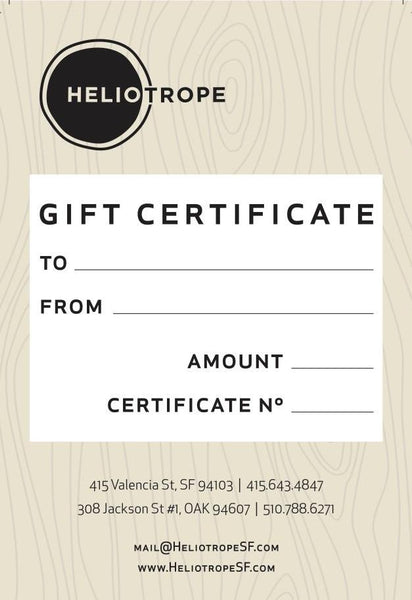 gift certificate