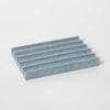 concrete terrazzo soap dish light blue
