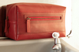 recycled fire hose dopp kits red