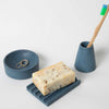 concrete terrazzo soap dish toothbrush holder